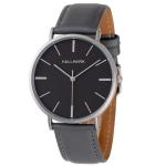 Black Dial Watch Grey Leather Men's Watch HL2048S