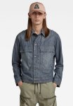 G-star Raw Utility Flap Pocket Jacket - Antic Faded Aegean Blue