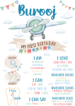 Milestone Board - Vintage Plane - A0