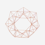 Geometric Wreath - White