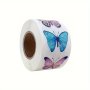 500-Piece Roll Of Vibrant Butterfly Flower Stickers - Eye-Catching Special-Shaped Designs For Decor Gift Boxes & More - Self-Adhesive High-Quality Labels For Creative Expression