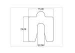 0.2MM Precut Slotted Shim 75X75 Slot 22MM Pack Of 10