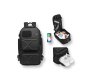 Luxury Lockable And Expandable Hiking USB Charging Backpack - Black