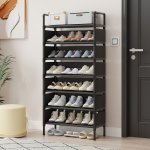 Multi-tier Shoe Rack Organizer With Dustproof Cover Freestanding Entryway Shoe Storage Cabinet Space-saving Living Room Shoe Org