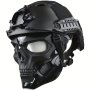 Protective Full Face Skull Mask And Fast Helmet Set Dual Mode Wearing Design For Outdoor Cs Gaming And Sports Training