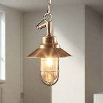 Ventura Metal And Glass Pendant Light Brass Black - Black