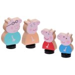 Wooden Family Of 4 On Stand