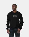 Box Print Black Sweatshirt - XXL Black