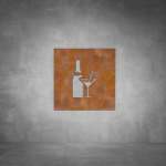 Bar Sign D01 - Rust - Powder Coated Aluminum
