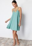 Strappy MINI Dress - Green