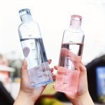 1PC 500ML 17OZ Clear Leakproof Water Bottle With Time Scale Portable Simple Lightweight Water Cup Suitable For Daily Life Outdoo