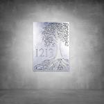 House Number D01 - 300 X 500 Rusted Steel Cool White
