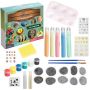 Kids Rock Painting Kit Art & Craft Set -glow In The Dark Paint Accessories