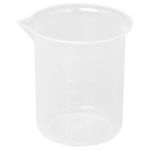 Lab Graduated Clear Plastic Thicken With Cap Measuring Jug 200ML 2PCS