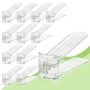 Mooknat Clear Shoe Slot Organizer 12 Pack Adjustable Shoe Slots Organizer For Closet Clear Shoe Stackers Shoe Rack Holder Shoe Space Savers For A Pai