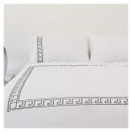 200TC White Embroidered Duvet Cover Set