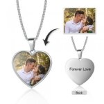 CNE104982 - Personalized Photo Heart Necklace Stainless Steel