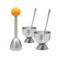 Egg Cups And Egg Cracker Set With Egg Topper Cutter For Soft Boiled Eggs