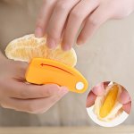 Ergonomic Orange & Lemon Peeler - Durable Plastic Foldable Handle For Easy Storage Perfect For Citrus Fruits & Vegetables Essent