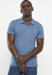 Polo Mens Classic Pique Short Sleeve Golfer - Mid Blue