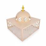 Square Islamic Snack Server Cream