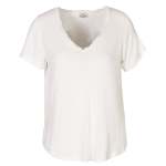 Fringe Neck Line T-Shirt - White Free