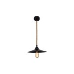 Pendant Metal With Rope PEN586 Black