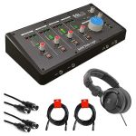 Solid State Logic Ssl 12 USB Audio Interface Bundle With Polsen HPC-A30 Closed-back Studio Monitor Headphones 10' Midi Cable 2X