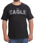Mens Printed Eagle Logo Tee - 10XL Black
