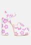 Minor Miracle Platform Heel - White/purple Flowers