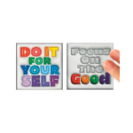 Amazon Square Sensory Textured Stickers Pack Of 2 - Focus On The Good Do It For Yourself