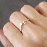 Aurora Ring 925 Sterling Silver Mountain Ring - Size 7