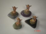 Small Fairy With Blue Dress On Stone L4