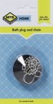 Home Plug Bath Pvc Black & Chain