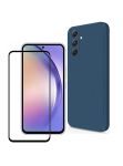 Glass + Silicone Cover For Samsung A14 A24 A34 A54 Combo Deal