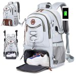 Outdoor Travel Backpack Large Capacity Sports Camping Backpack Laptop Backpack For Men And Women With Shoe Storage School Bags E