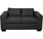 190/CHARC Cotton 3 Seater Sofa Finish Colour - Charcoal Pre-assembled