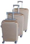 Smte 3 Piece Hard Outer Shell Lightweight Luggage Set Gold With Keychain