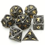 Hollow Polyhedron Dragon Metal Dice Suitable For Dungeons And Dragon Rpg Mtg Tabletop Games D&d Trailblazer Shadow And Math Teac