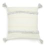 - Boho Grey Scatter Cushion With Tassels 50 X 50