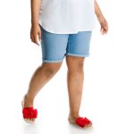 Donnay Plus Size Curvier Fit Denim Shorts - Midwash