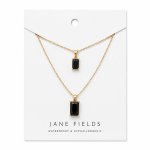 Double Layer Black Pendant Necklace