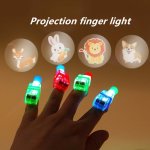 5 10PCS Finger Lights Cartoon Projection Lights With Various Patterns And Colors Christmas Gifts
