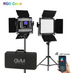 Gvm 800D-RGB LED Studio 2-VIDEO Light Kit
