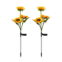 2 Pieces Of Simulated Sunflower Lawn Garden Lights