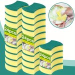 12/24-PACK Multipurpose Cleaning Sponges Dual-sided Scrub Sponge Durable Non-scratch Absorbent Kitchen Sponges For Dishwashing H