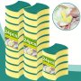12/24-Pack Multipurpose Cleaning Sponges Dual-Sided Scrub Sponge Durable Non-Scratch Absorbent Kitchen Sponges For Dishwashing Household Cleaning Supplies For Living Room Bathroom Outdoor Toilet Car