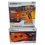 Power Plus Drill Charger And Battery Set 20V 3 Piece