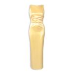 Yellow Draped Back Dress