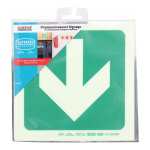 Parrot Photoluminescent 190MM Safety Sign E23 Arrow Down SNP19E23
